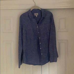 jCrew 100% linen blouse